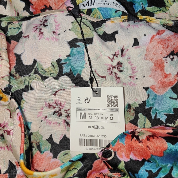 NWT Zara Mini Floral Dress - Picture 3 of 12
